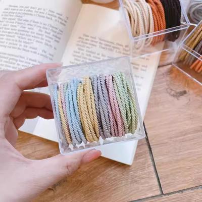 50-piece Thin Spiral Elastic Hair Band