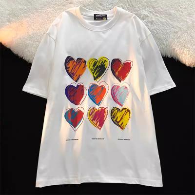 9-hearts Graffiti Cotton T-shirt