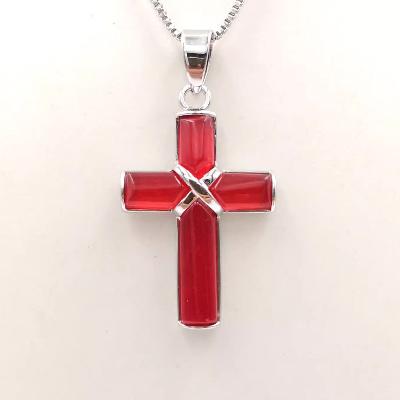 Classic Jade Cross Pendant Necklace