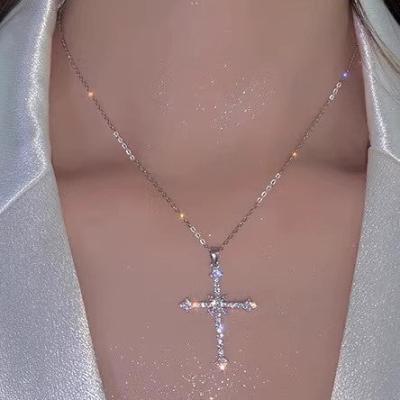 Flashy Bling Cross Necklace