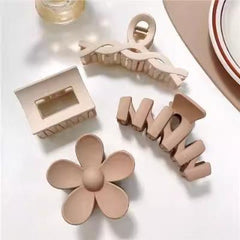 High-end Frosted Hair Clip 4-piece Set