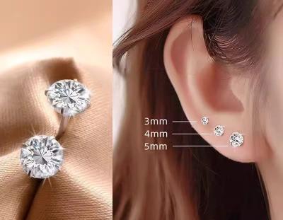 Moissanite Ear Studs Set