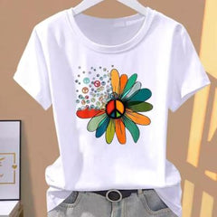 Peace Flower Loose T-shirt