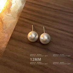 S925 Silver Needle Retro Pearl Earrings