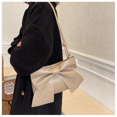 Trendy Bow Long Strap Bag